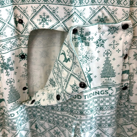 NEW Hearth & Hand Christmas Holiday Good Tidings One Piece Pajama Green size XXL - Picture 9 of 10